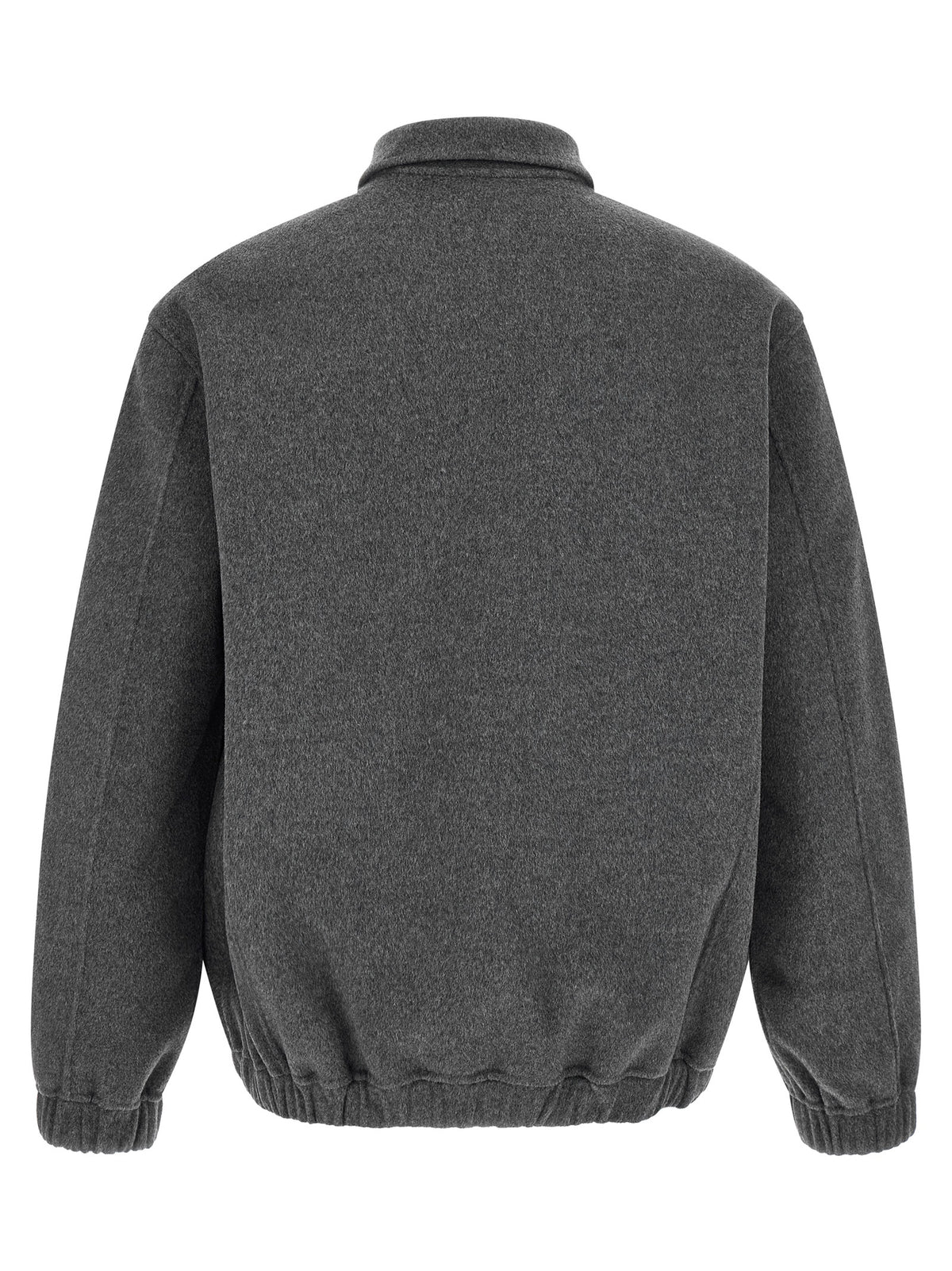 Gray Wool Full-Length Jacket