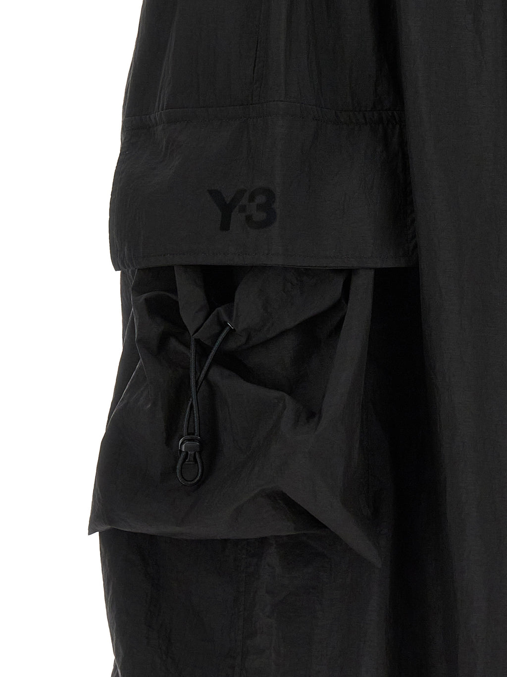 Y-3 Black Polyamide Cargo Trousers