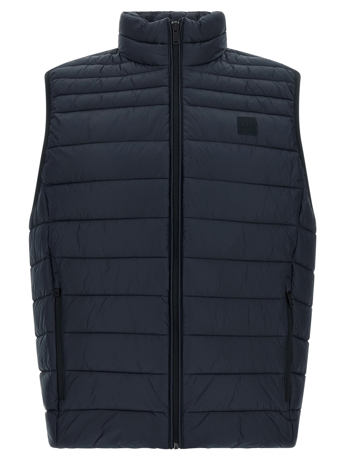 Hugo Boss Blue Recycled Polyamide Sleeveless Jacket