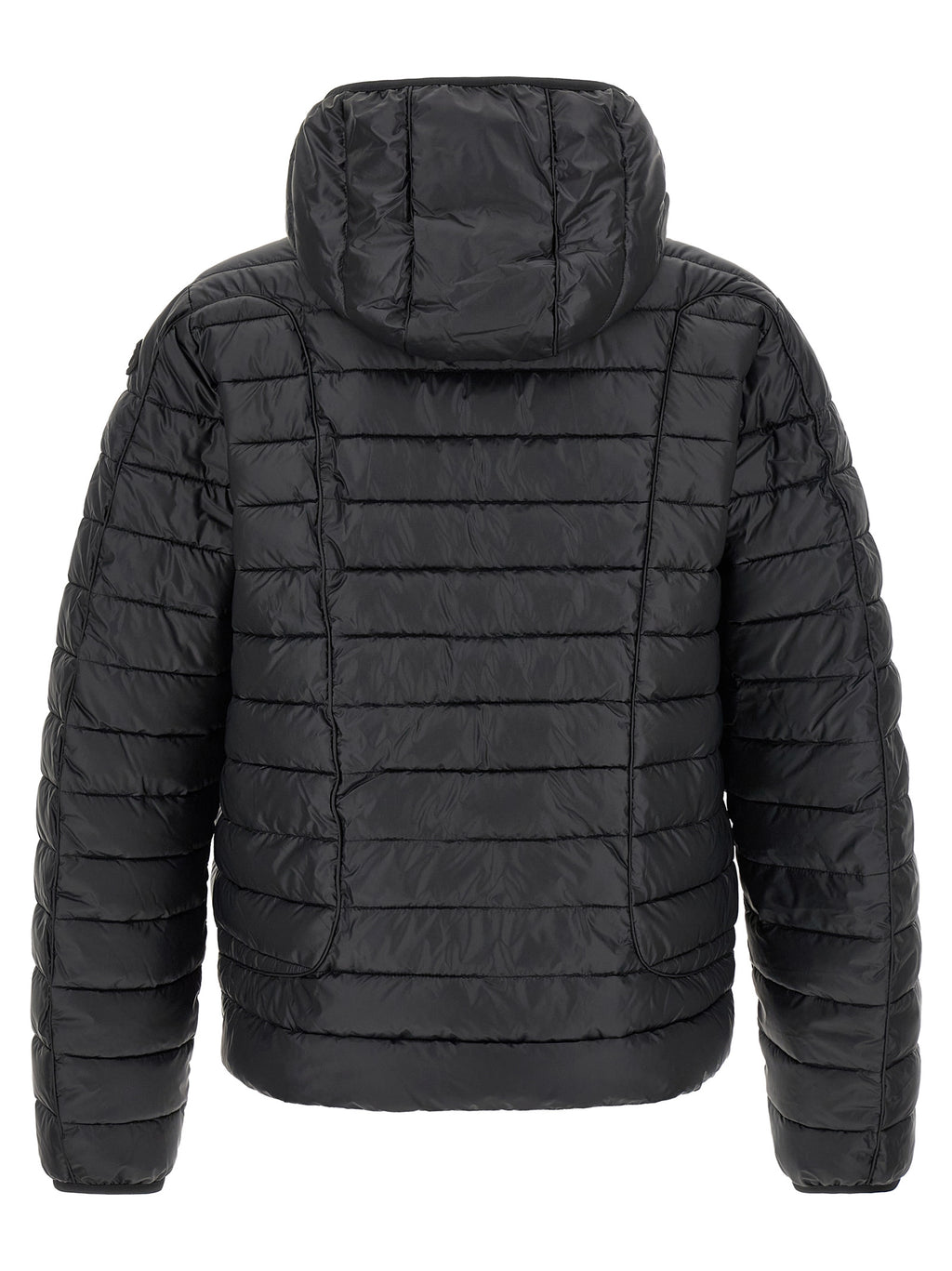 Black Polyester Full-Length Jacket