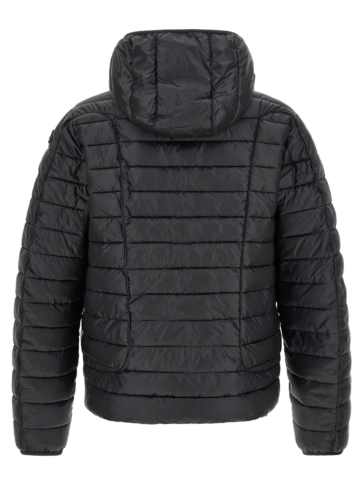 Black Polyester Full-Length Jacket
