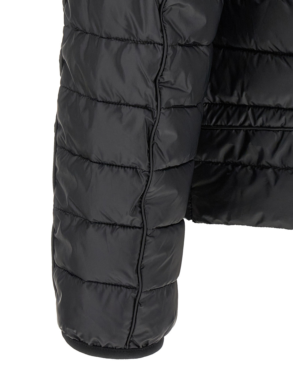 Black Polyester Full-Length Jacket