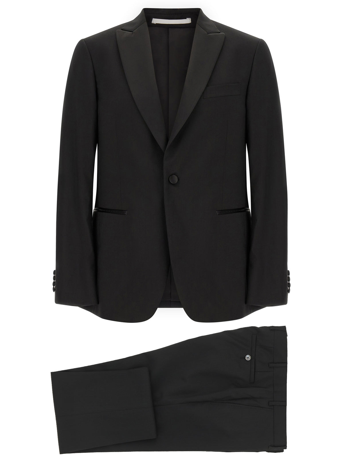 Black Wool Two-Piece Suit