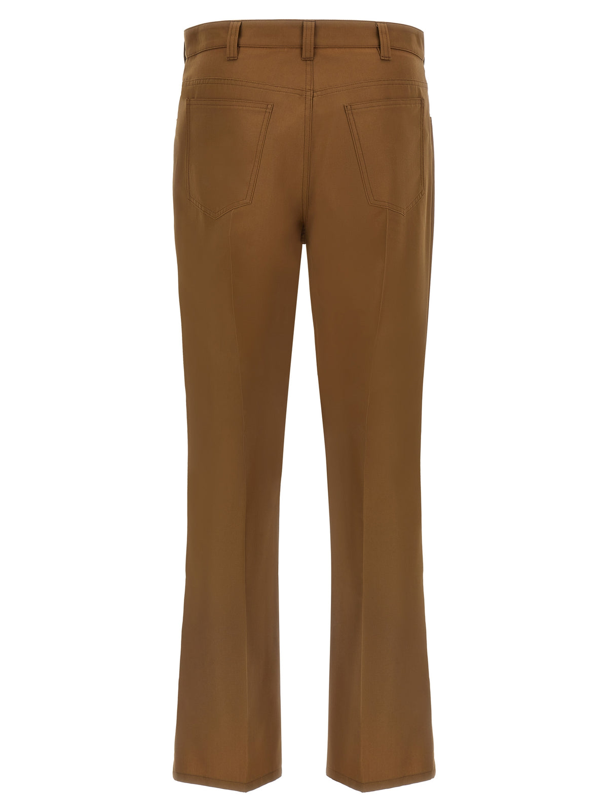 Marni Brown Virgin Wool Casual Trousers