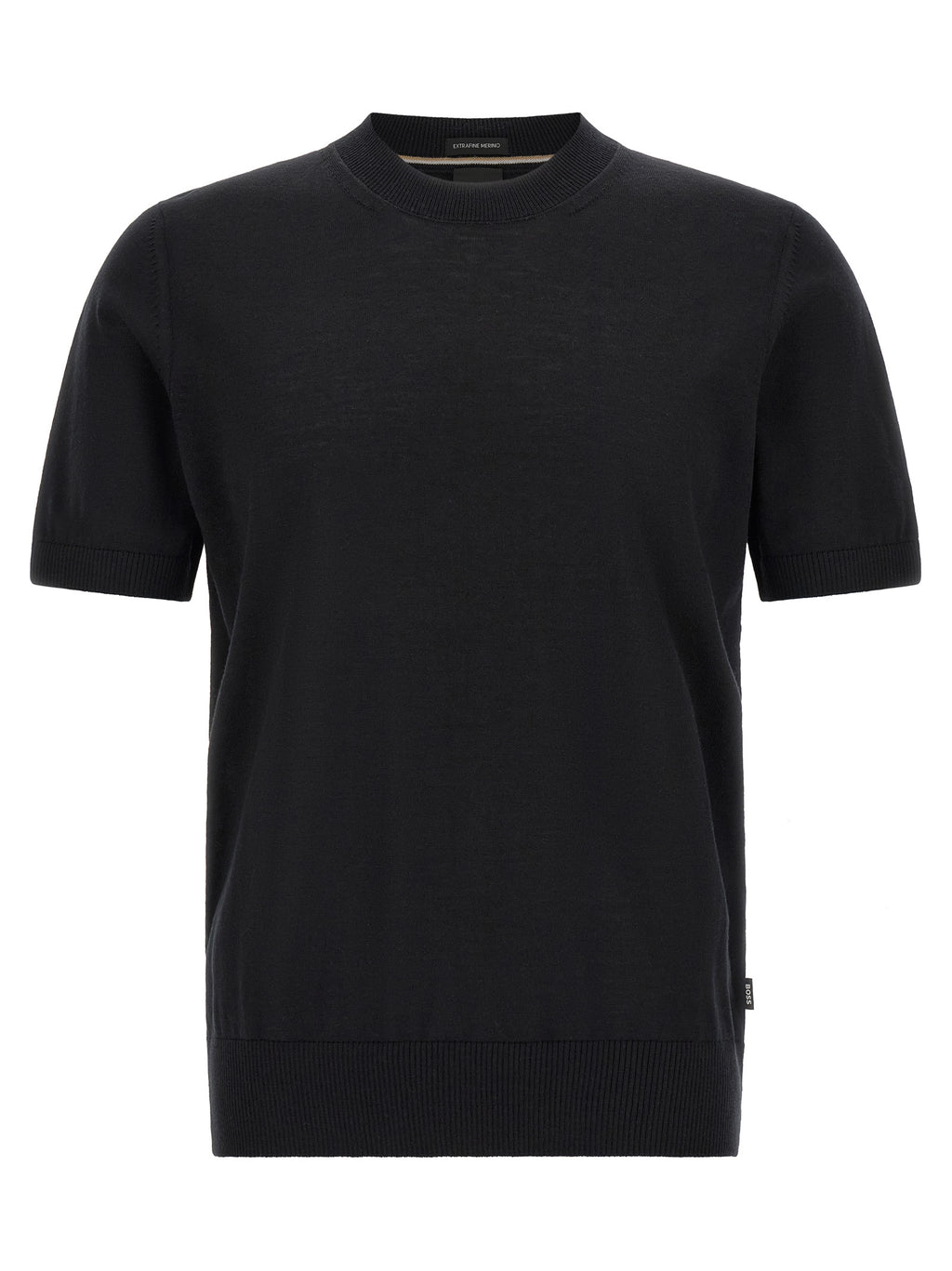 Black Virgin Wool T-Shirt