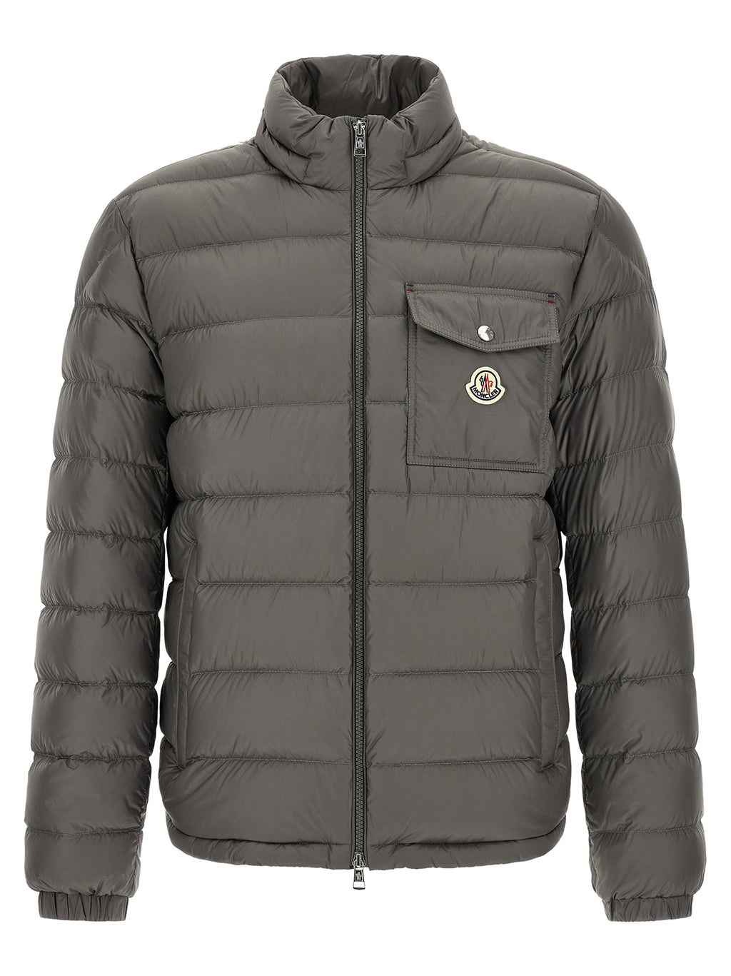 Moncler Grey Polyamide Long Jacket