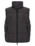 Black Polyester Sleeveless Jacket