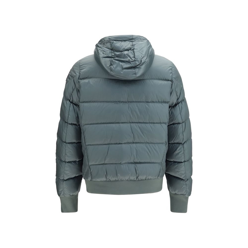 Bicolor Goose Down Full-Length Jacket