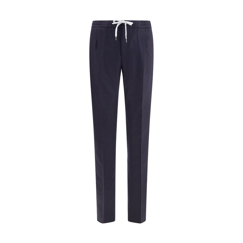 PT Torino Blue Wool Casual Trousers