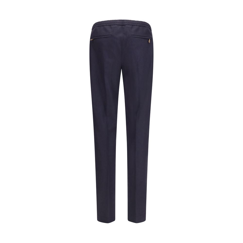 PT Torino Blue Wool Casual Trousers