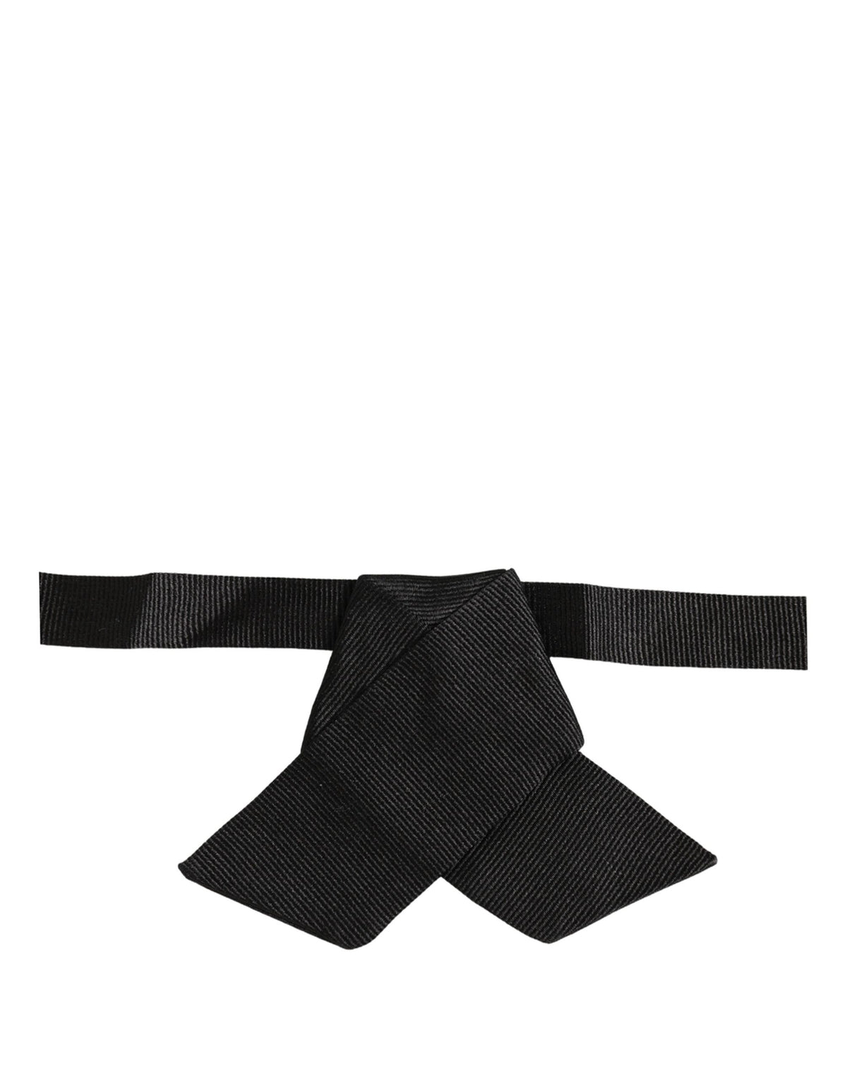 Men Black 100% SIlk Adjustable Neck Papillon Bow Tie
