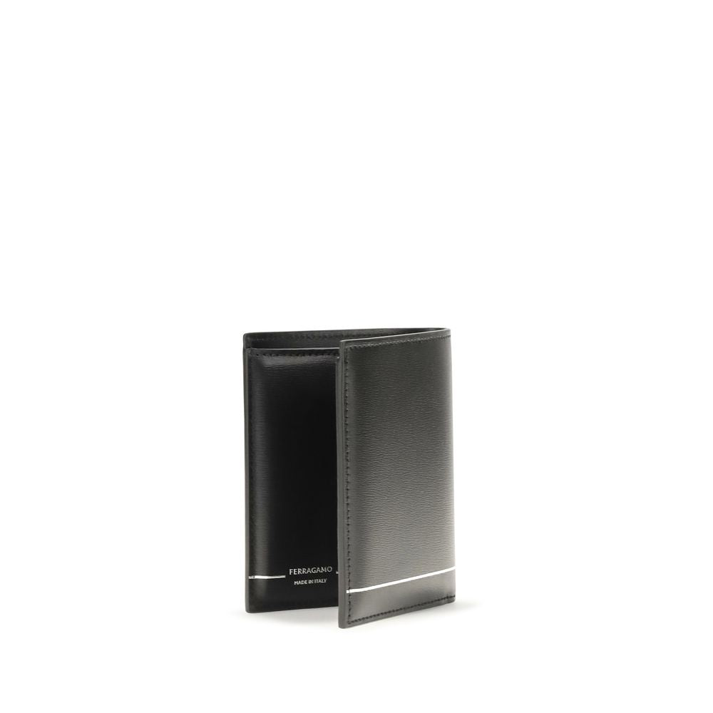 Ferragamo Black Calf Leather Wallet