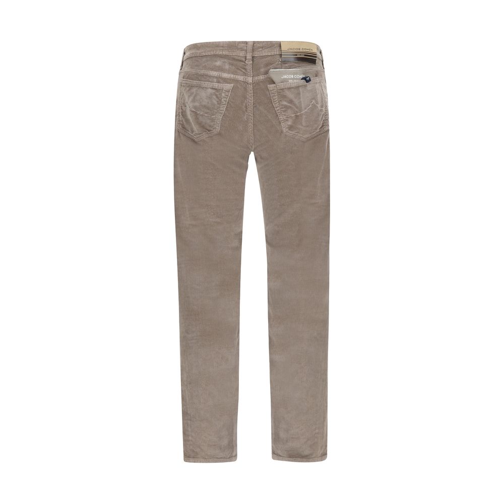 Jacob Cohen Brown Cotton Casual Trousers