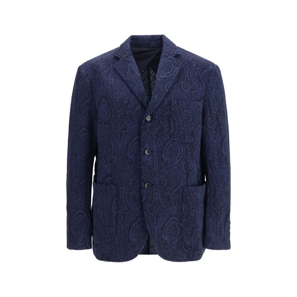 Etro Blue Wool Jacket