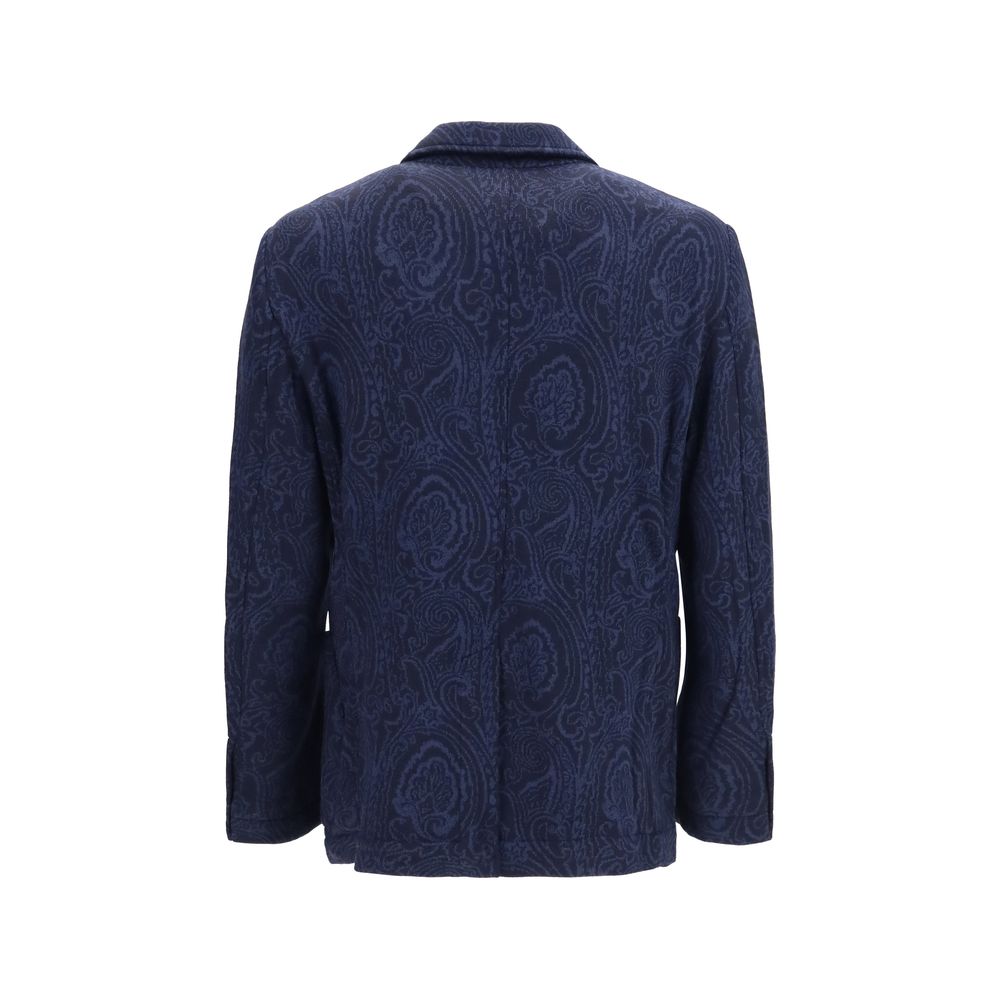 Etro Blue Wool Jacket