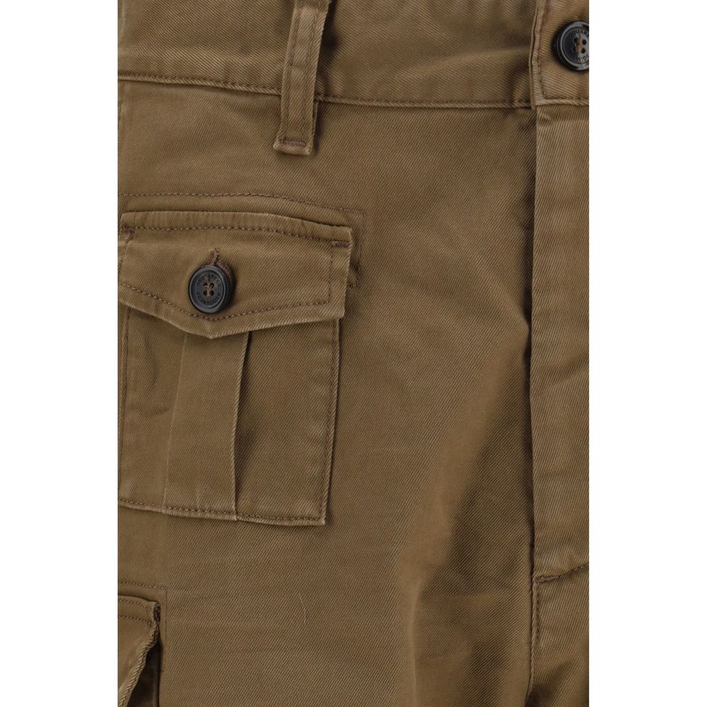 Dsquared2 Brown Cotton Bermuda Shorts