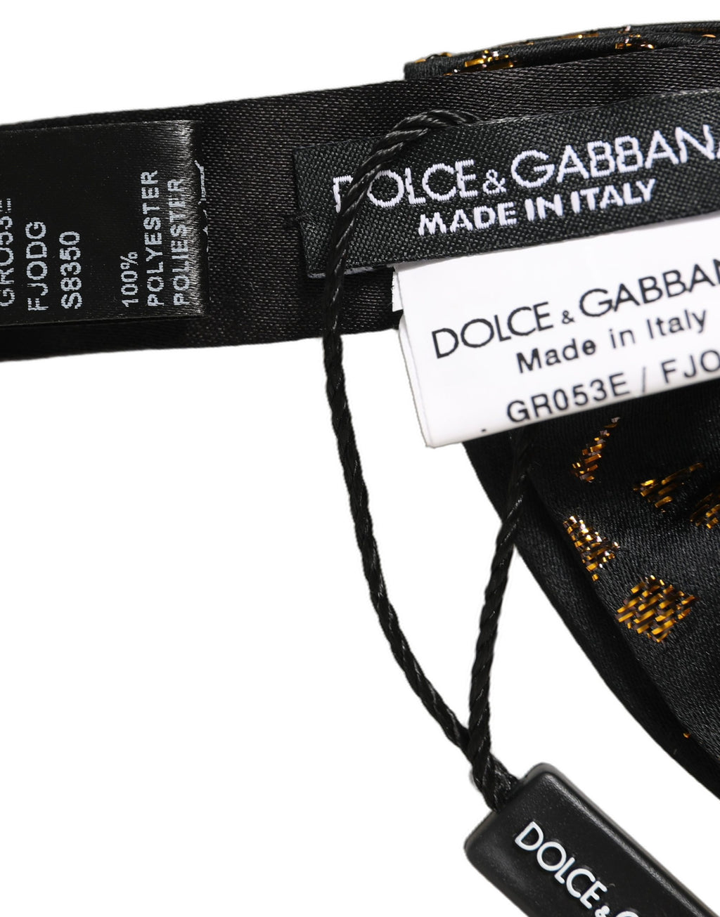 Dolce & Gabbana Dark Grey Speckle Pattern Bow Tie