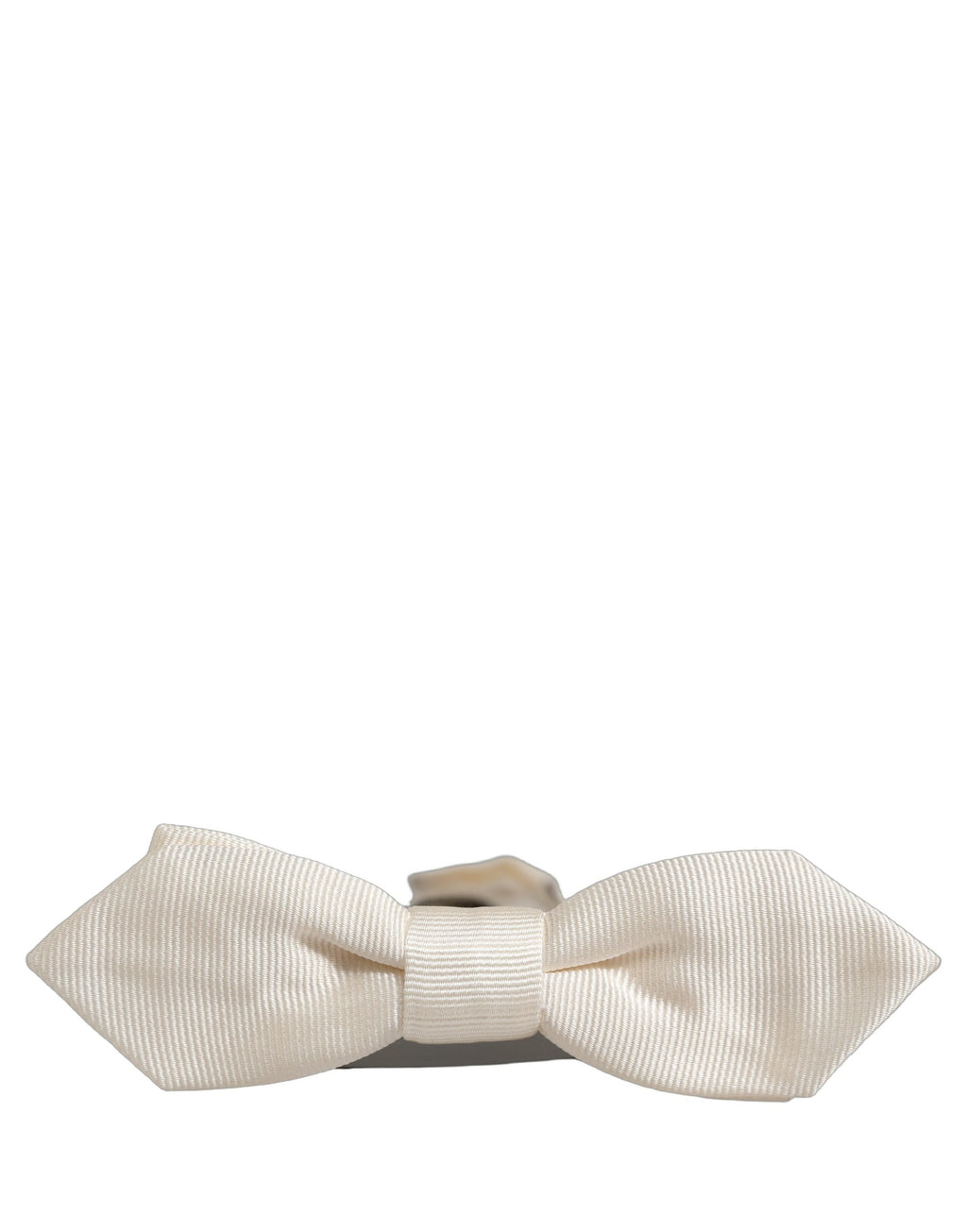 Men White 100% Silk Adjustable Neck Papillon Bow Tie
