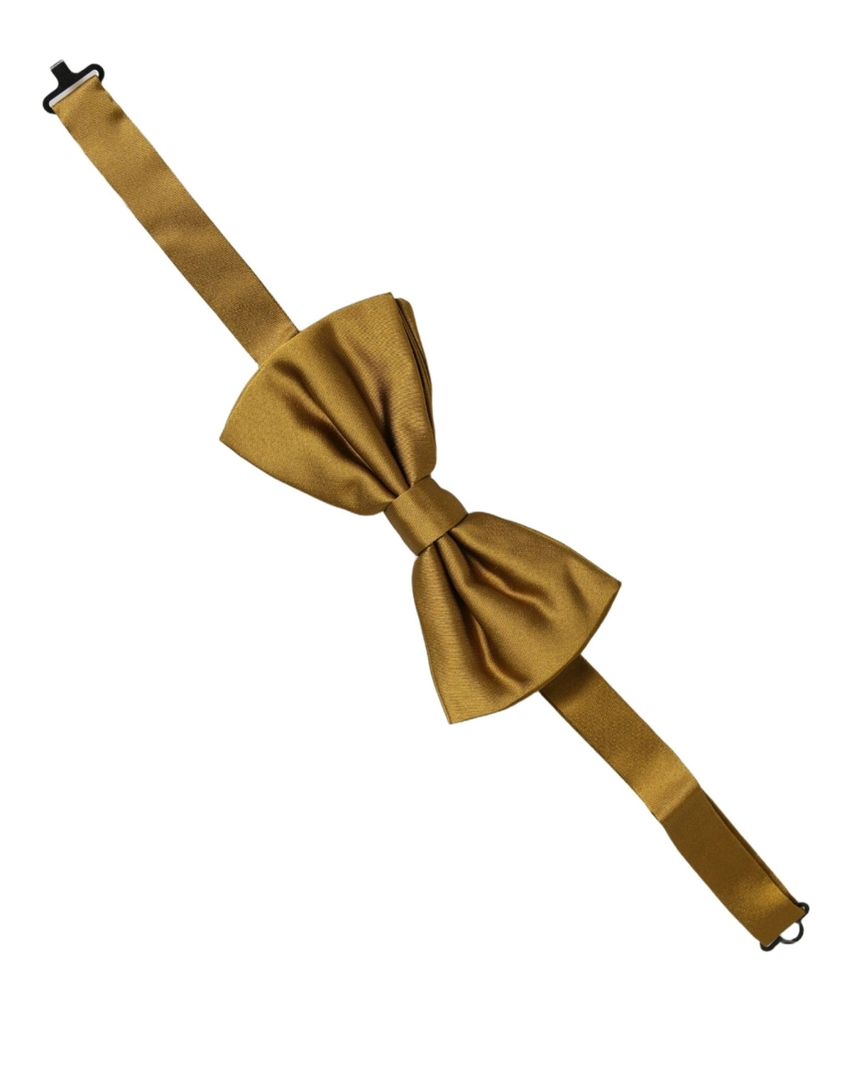 Men Mustard 100% Silk Adjustable Neck Papillon Bow Tie