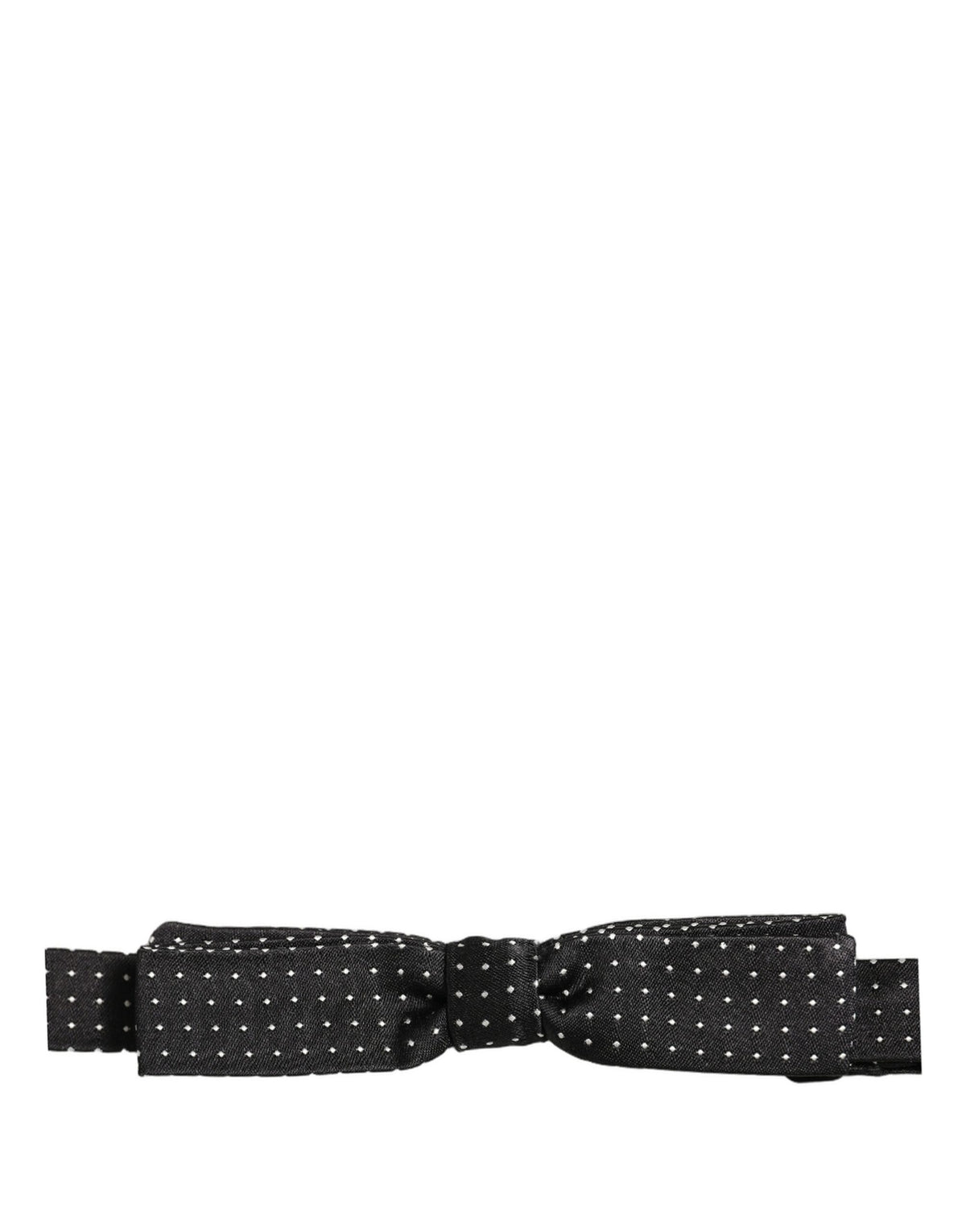 Black White Polka Dot Adjustable Neck Papillon Bow Tie