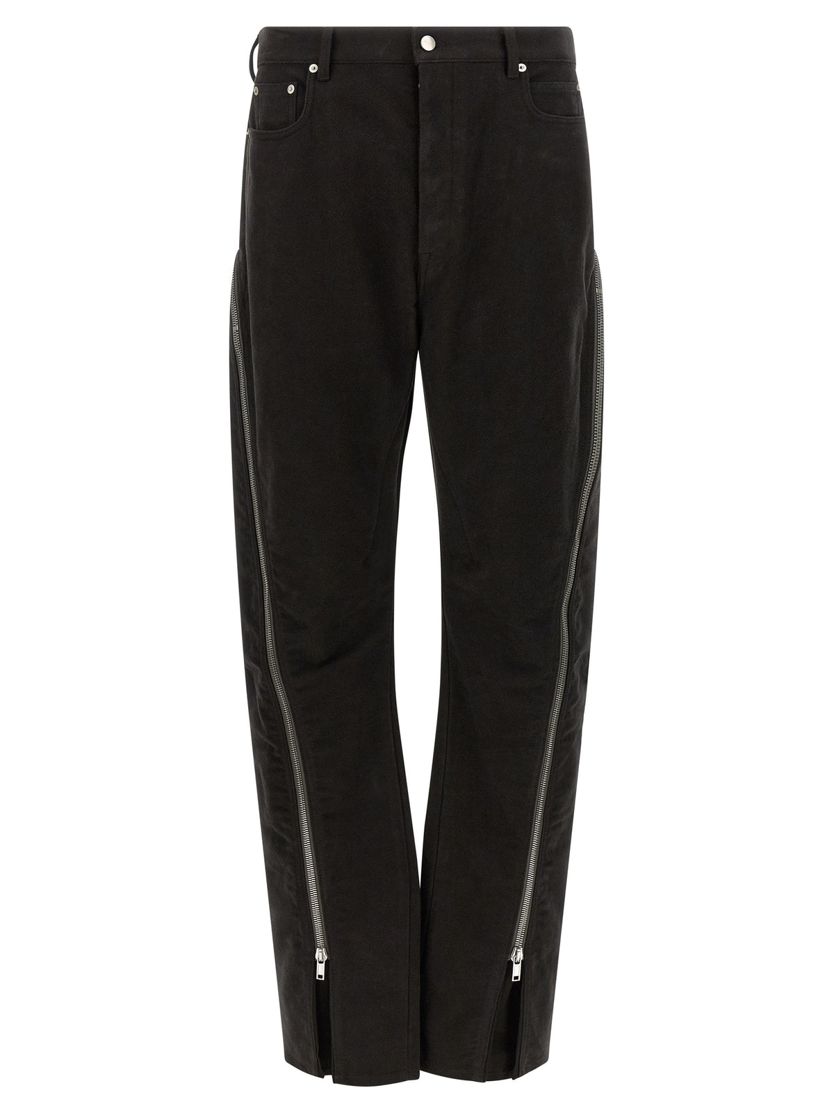 Black Cotton Flared Pants