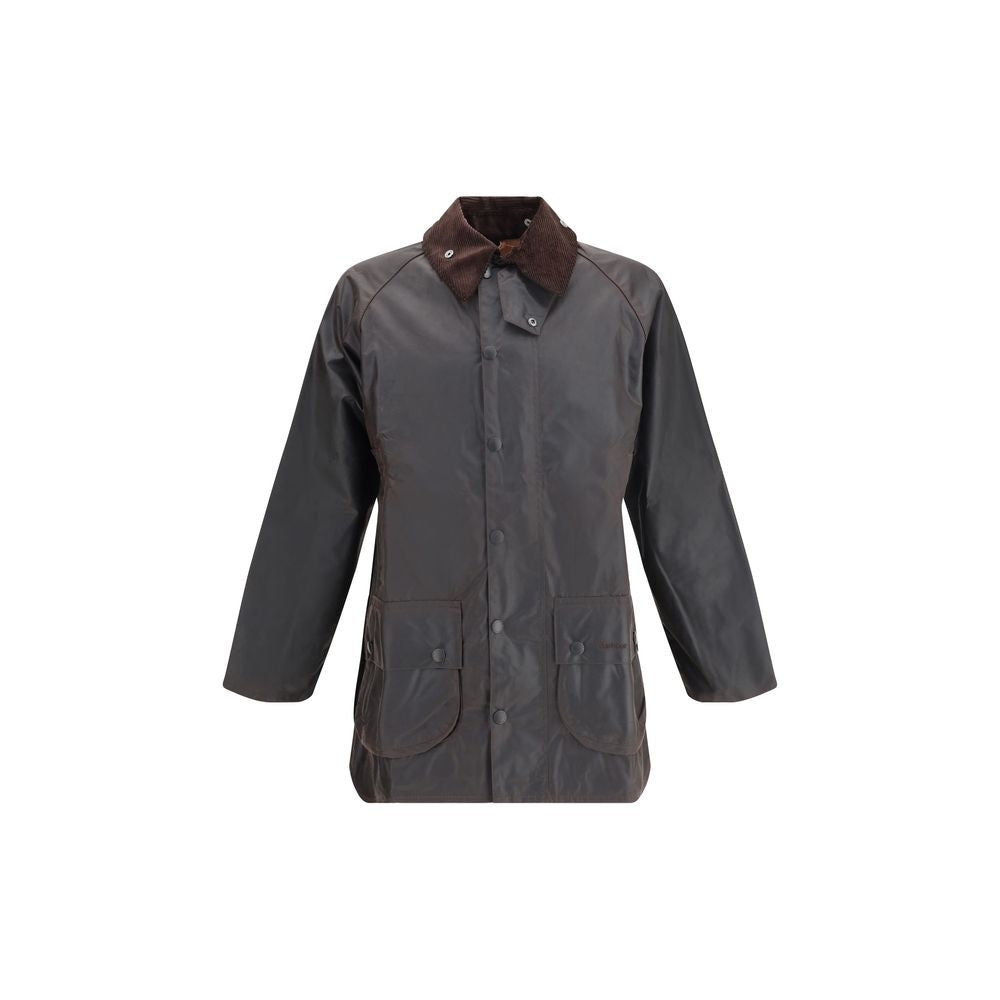 Barbour Black Cotton Long Jacket