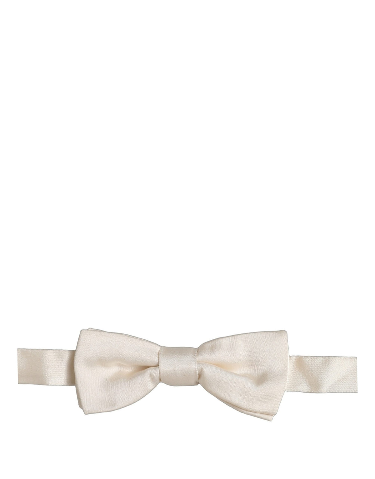 Men Off White 100% Silk Adjustable Neck Papillon Bow Tie