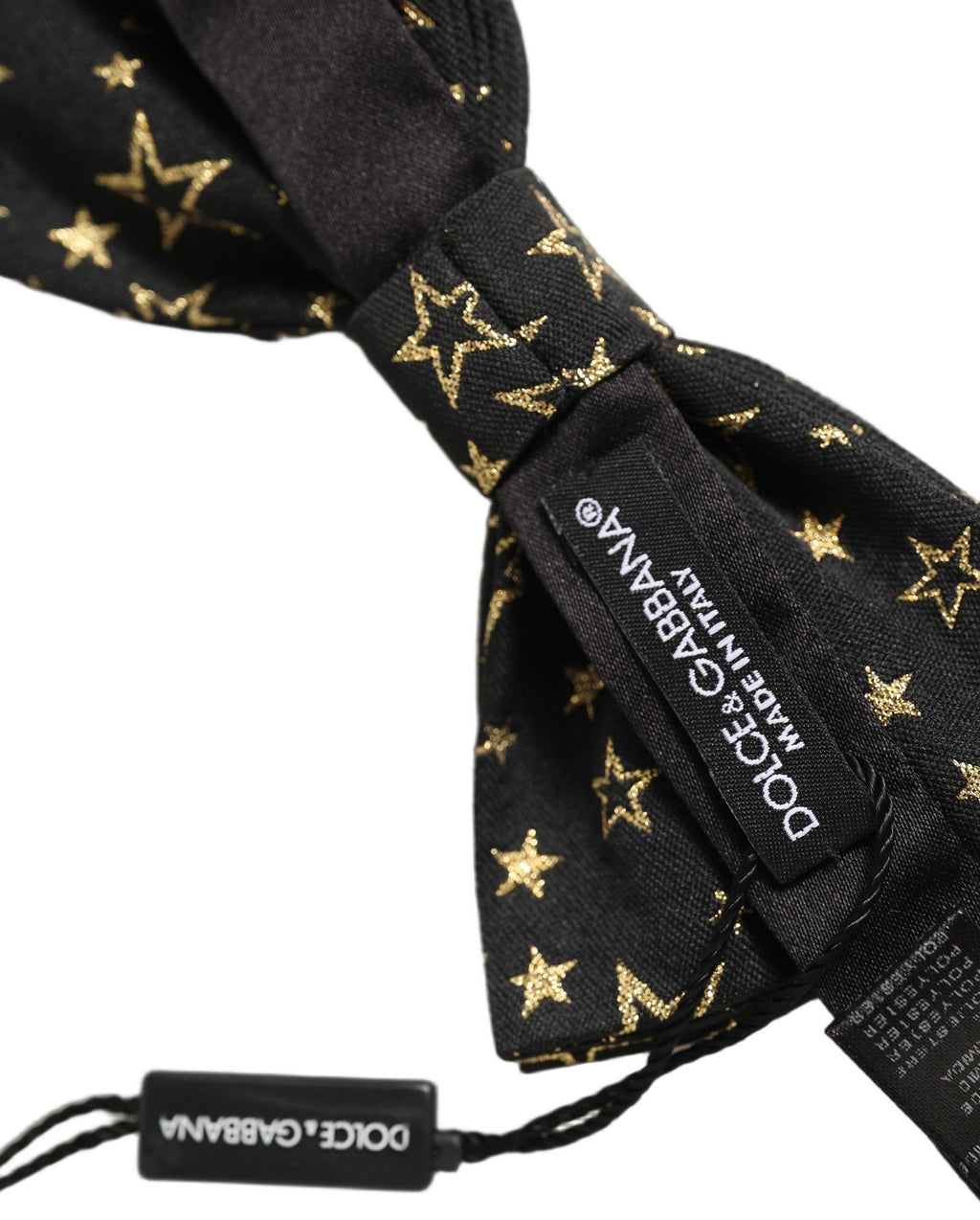 Dolce & Gabbana Black Star Silk Bow Tie