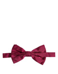 Dolce & Gabbana Burgundy Silk Bow Tie