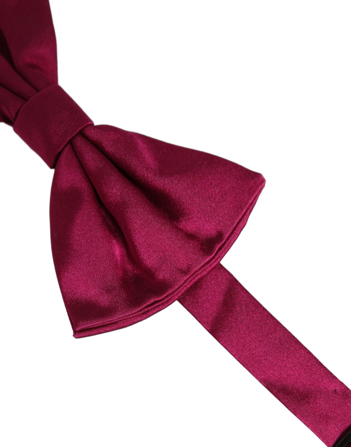 Men Burgundy Silk Adjustable Neck Papillon Bow Tie