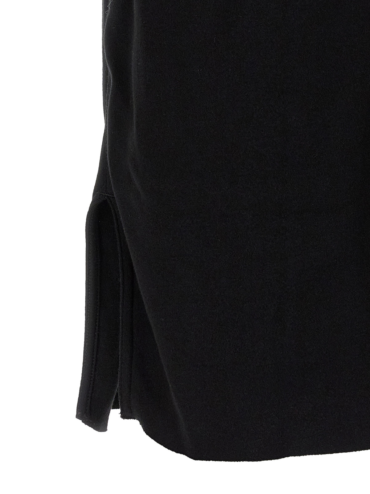 Black Cotton Bermuda Shorts