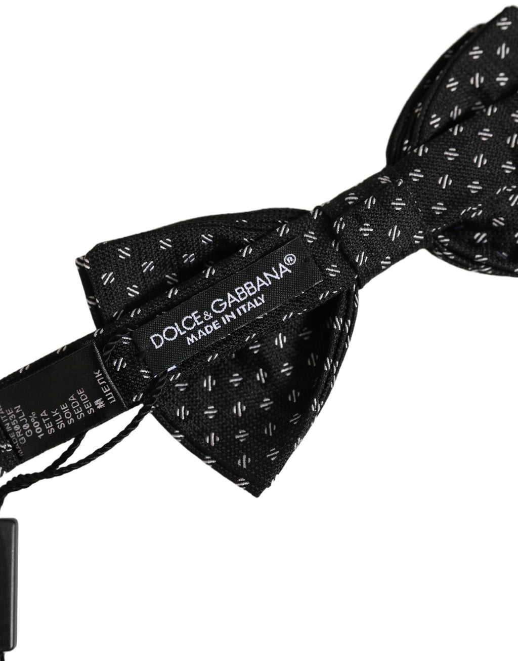Dolce & Gabbana Dark Grey Patterned Bow Tie