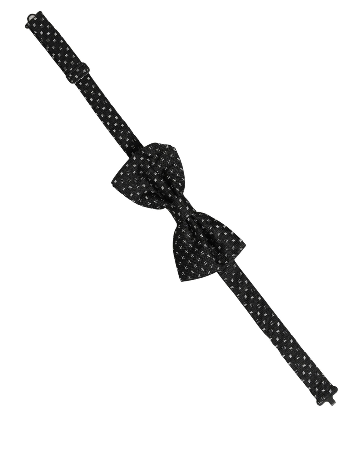Men Dark Gray Patterned Adjustable Neck Papillon Bow Tie