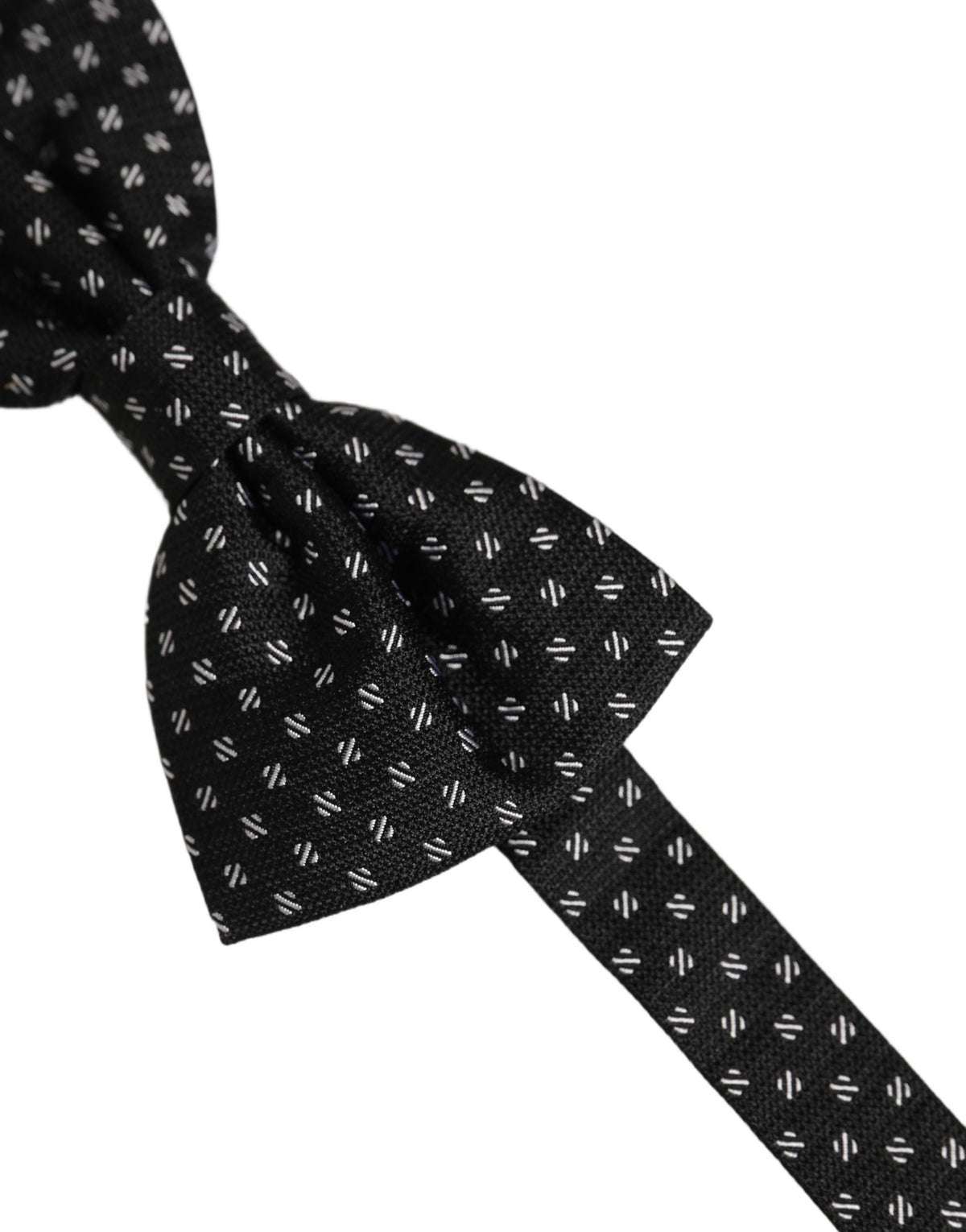 Men Dark Gray Patterned Adjustable Neck Papillon Bow Tie