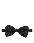 Dolce & Gabbana Dark Grey Patterned Bow Tie