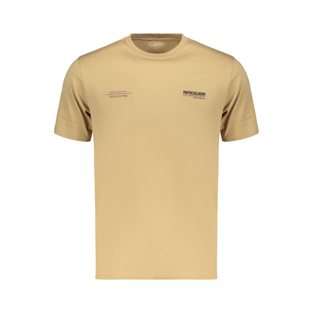 Brown Cotton Men's T-Shirt