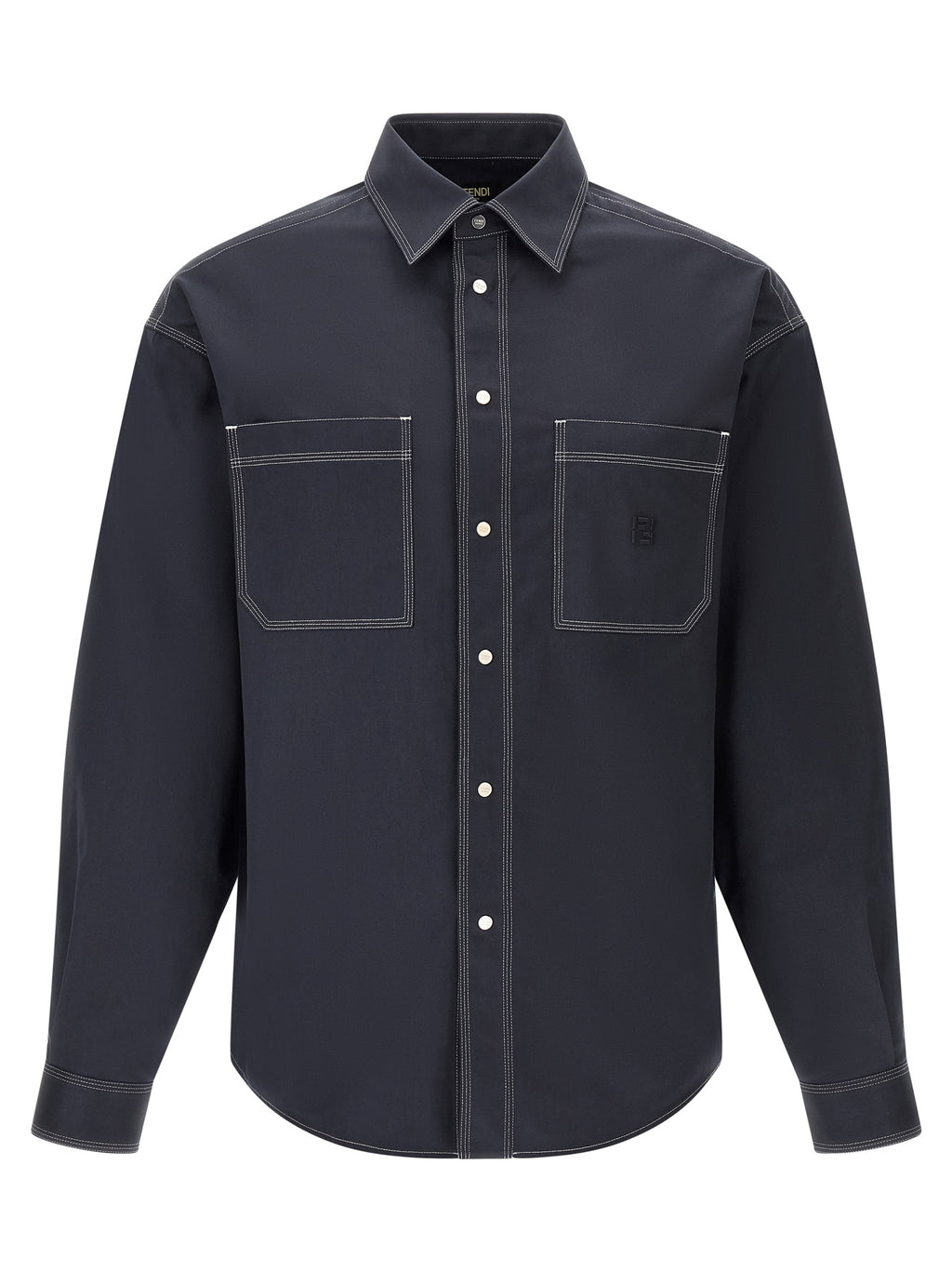 Fendi Blue Cotton Shirt