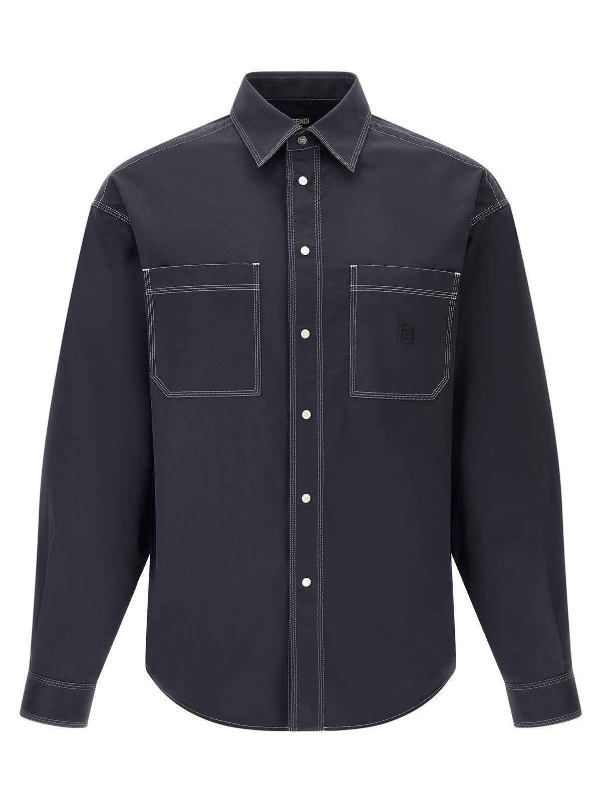 Fendi Blue Cotton Shirt