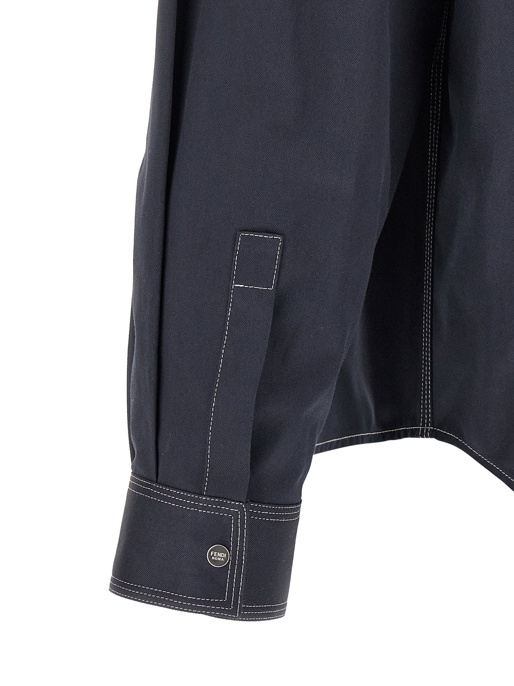 Fendi Blue Cotton Shirt