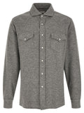 Brunello Cucinelli Grey Cashmere Shirt