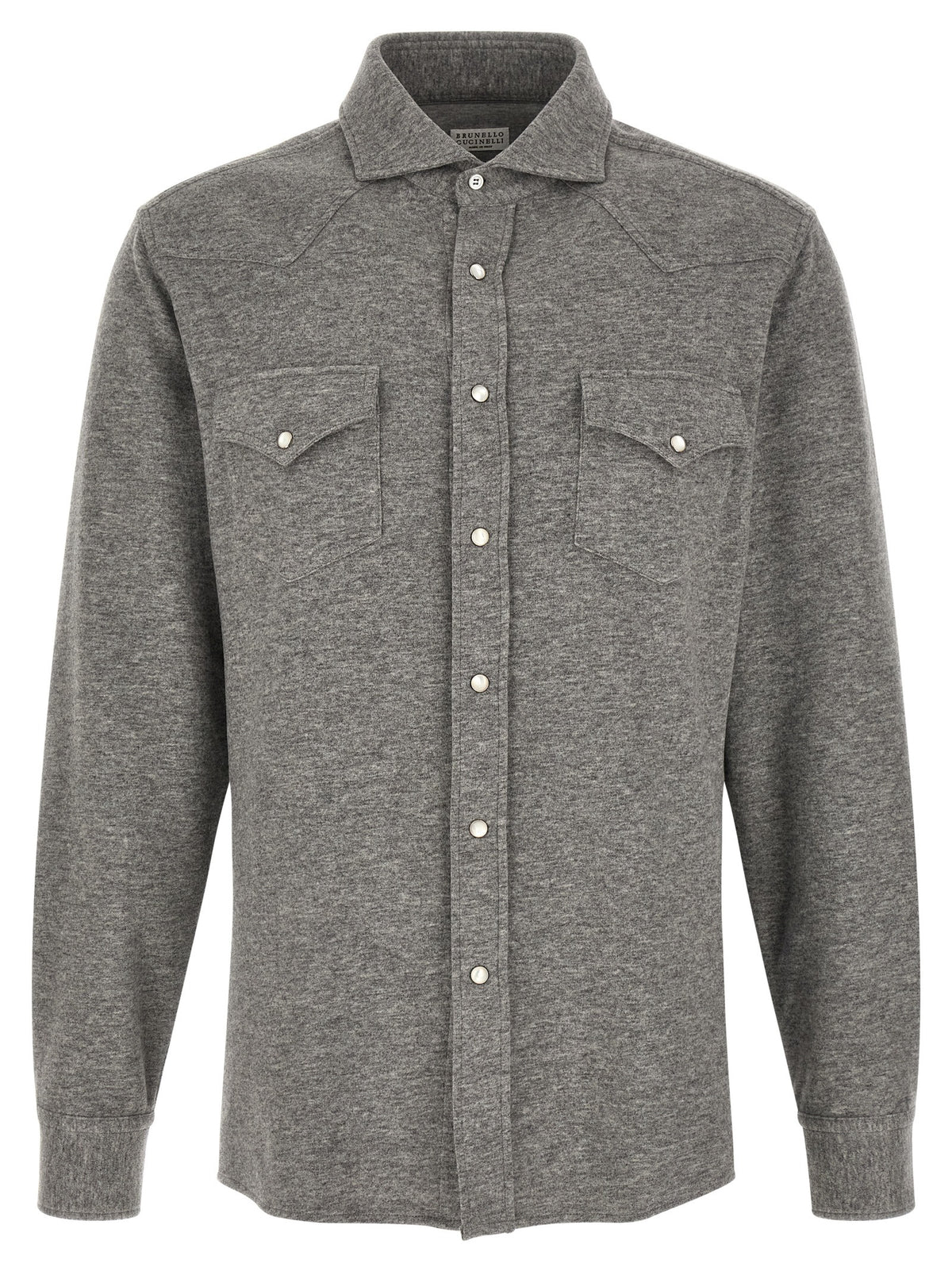 Brunello Cucinelli Grey Cashmere Shirt