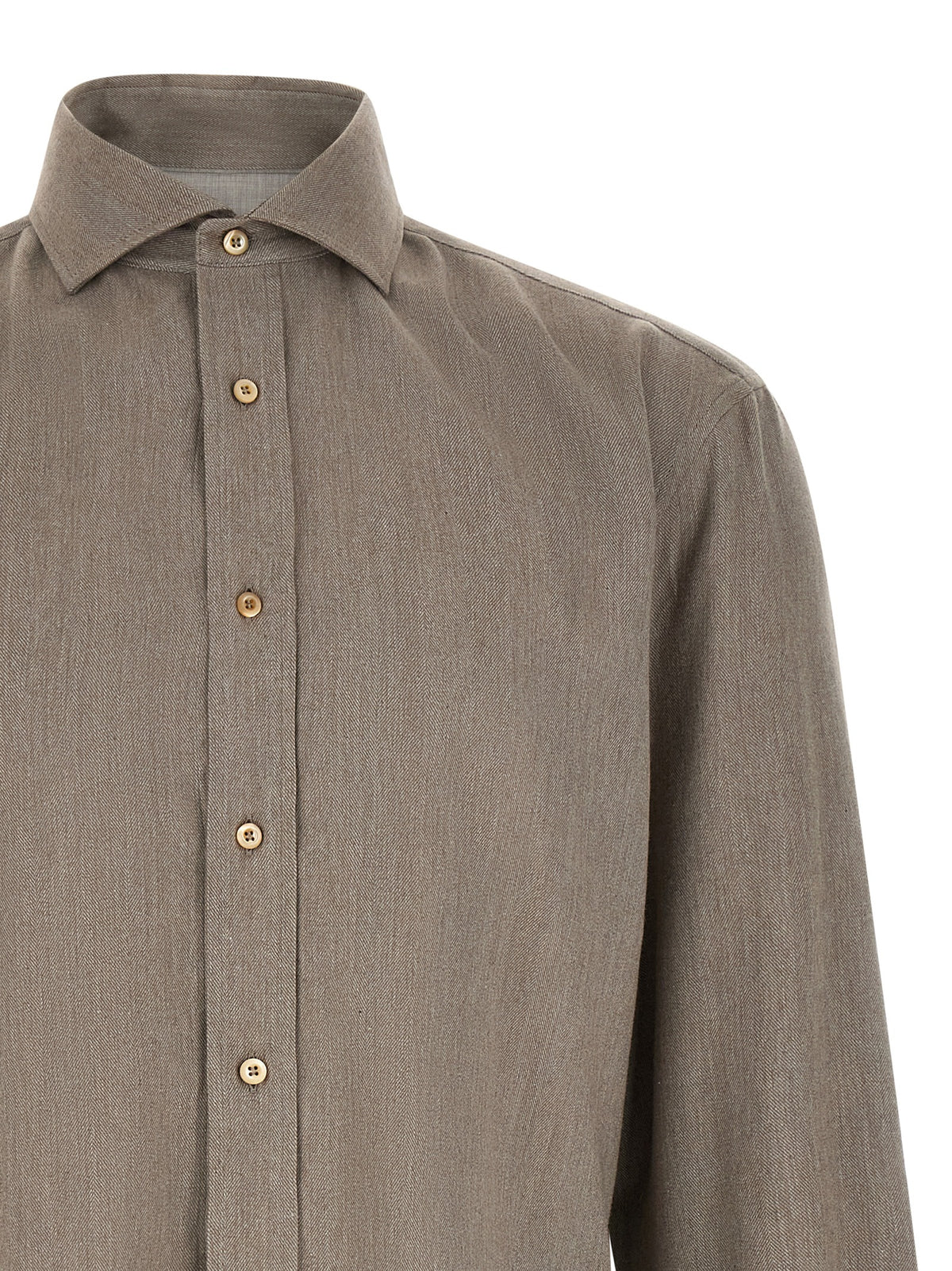 Brunello Cucinelli Grey Cotton Shirt