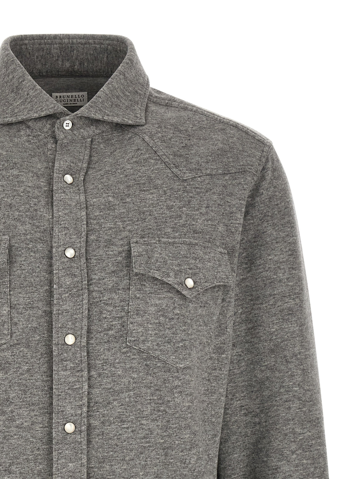 Brunello Cucinelli Grey Cashmere Shirt