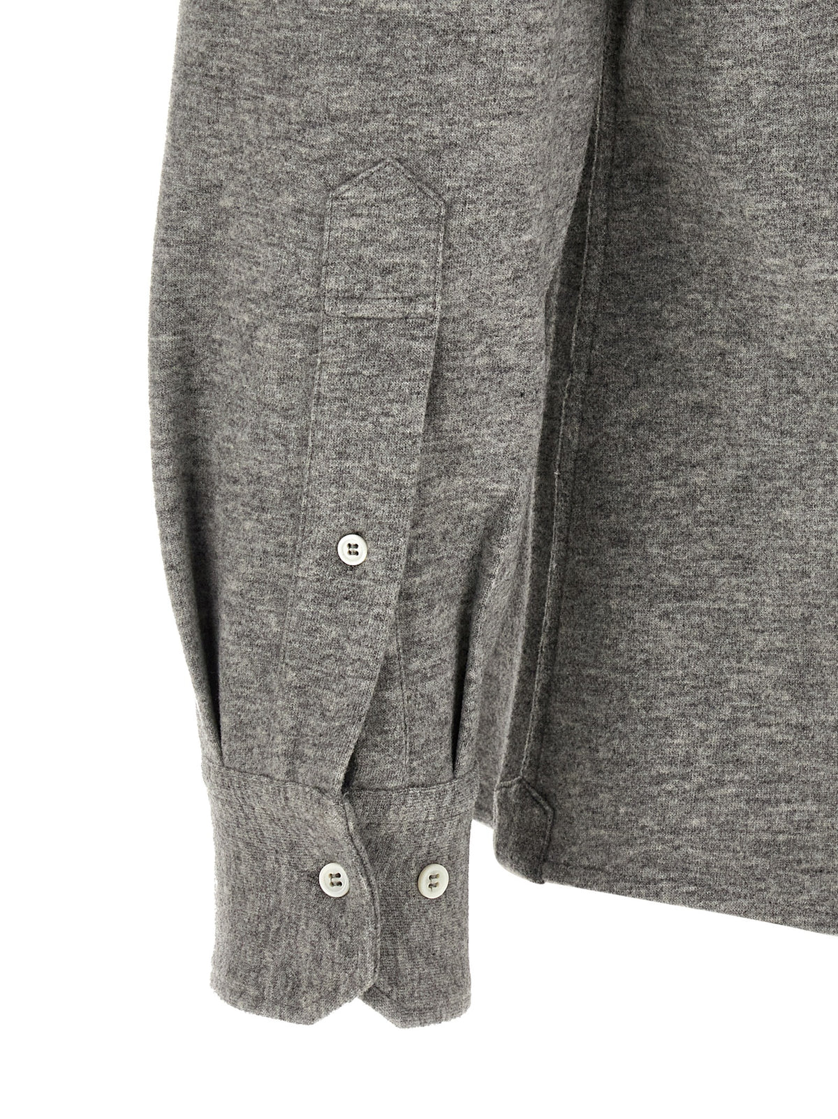 Brunello Cucinelli Grey Cashmere Shirt