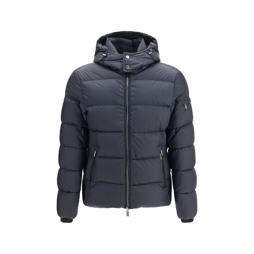 MooRER Blue Polyamide Long Jacket
