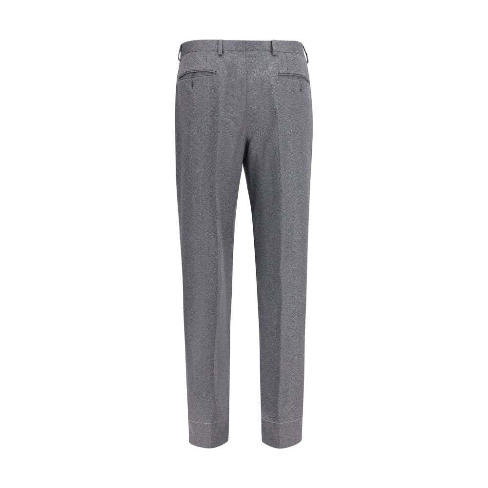 Brioni Grey Wool Casual Trousers