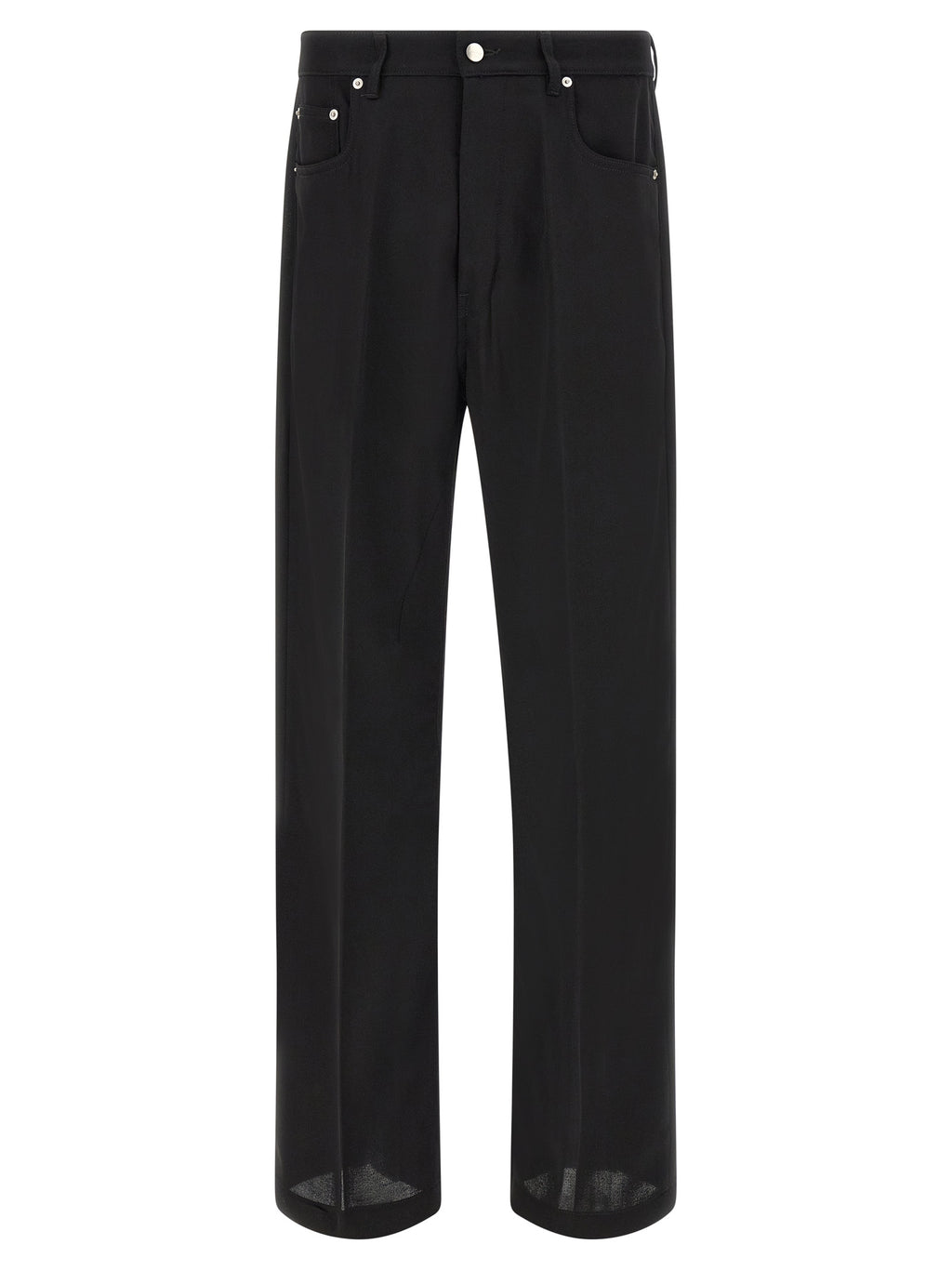 Rick Owens Black Cotton Relaxed Fit Jeans