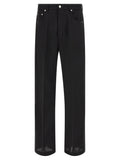 Rick Owens Black Cotton Relaxed Fit Jeans
