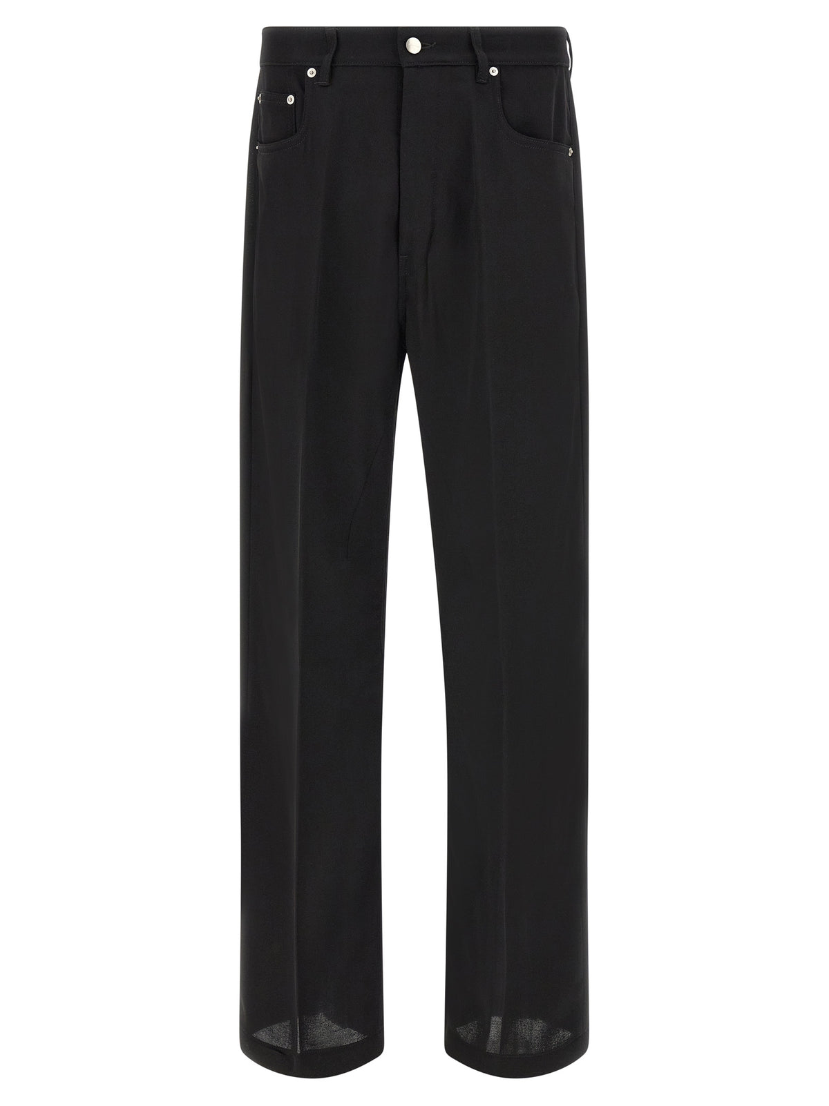 Black Cotton Relaxed Fit Jeans