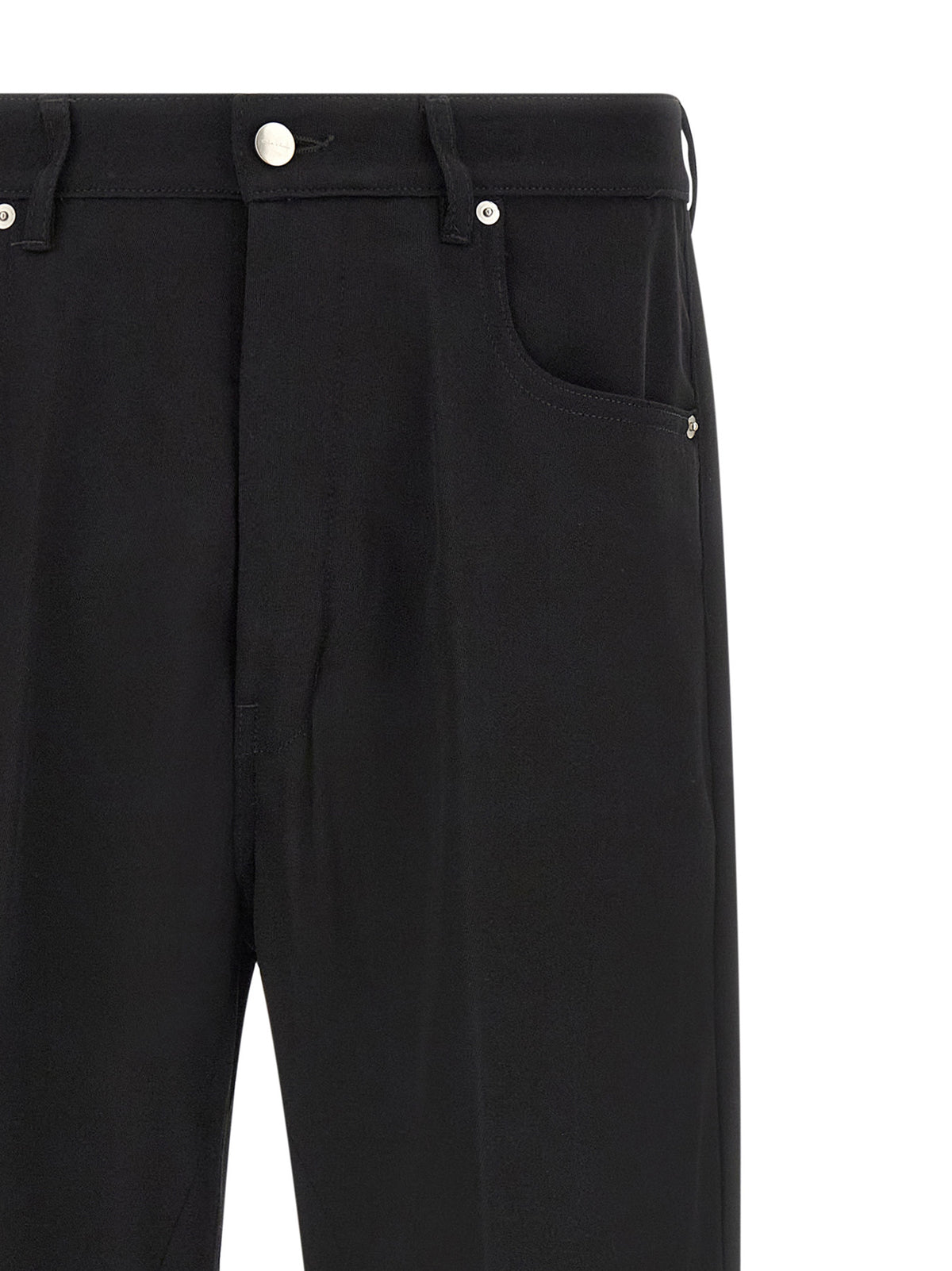 Black Cotton Relaxed Fit Jeans